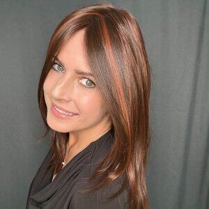 Brand New Full Monofilament Copper Wig by DWY Wigs